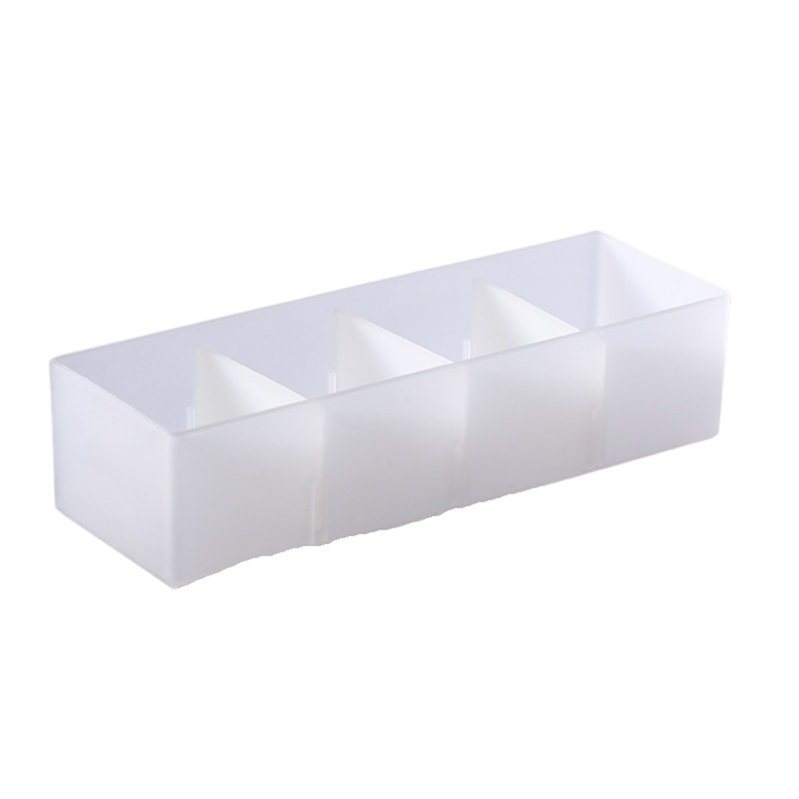 ZHSOAO Adjustable Drawer Storage Box Plastic Clear Organizer Holds With Divider for Bras, Socks, Underwear(S)