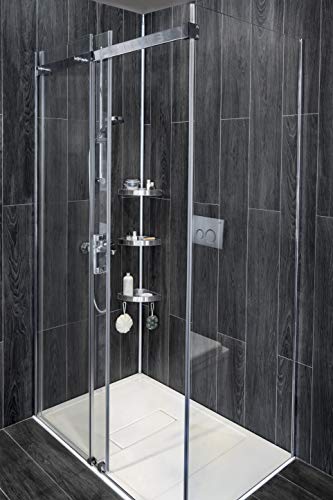 House-Homestyle-Bathroom-Collection-Floor-To-Ceiling-Space-Saving-Corner-Storage-Shelf-Unit-Extendable-Aluminium-Stainless-Steel-Frame-with-Plastic-Mini-Shelves