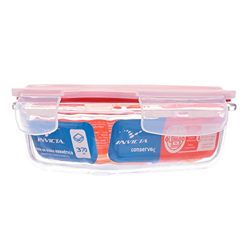 Pote de Vidro Tampa Hermética 0,37 L, Invicta