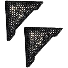 Car Door Anti-Collision Strip,2PCS Glitter Rhinestones Car Door Corner Edge Guards Bumper Protector Sticker PVC Universal Car Door Edge Protector Anti-Scratch Cover,Black