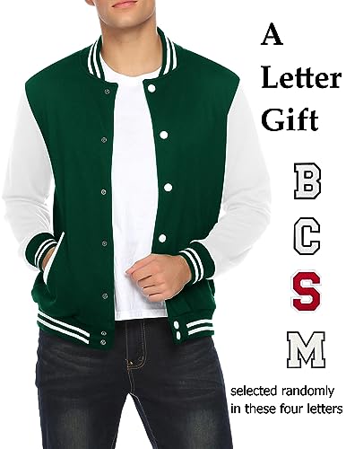 COOFANDY Men's Fashion Varsity Jacket Causal Slim Fit Cotton Letterman Baseball Bomber Jackets - Image 6