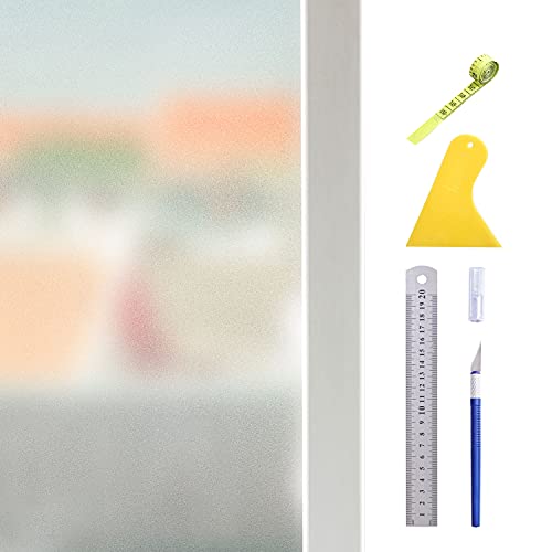 Hive Secrets Film opaque pour fenêtre - Outil d'expédition - Couteau à découper - Règle en acier - Grattoir - Règle souple - 44,5 x 300 cm Cover