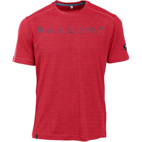 T-shirt mit Print red Grinberg Fresh coupe confort taille 54 anti-frottement