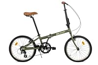 FabricBike Klappfahrrad, Alu-Rahmen, Single Speed, klapprad 20 Zoll, Folding, klapp Fahrrad, Klapprad Erwachsene, Fabric Bike Folding Bike (Cayman Green 7 Speed)