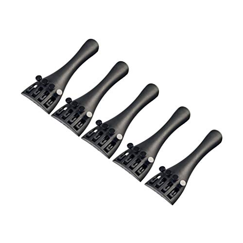 F Fityle 5 Pcs Handmade Carbon Fiber Violin Tailpiece String Instrument Accessory - 4/4 - Thumbnail 4