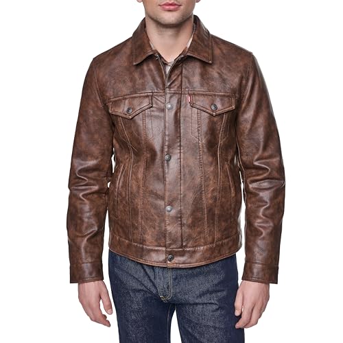 Image of Levi's Men's Faux Leather Classic Trucker Jacket