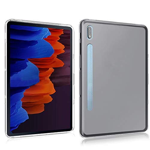 Zeking Design For Samsung Galaxy Tab S7 Plus/Tab S7 Fe 5G/ T975/T970 Case, Anti-Scratch Ultra Slim Thin Anti-Scratch Tpu Rubber Soft Skin Silicone Premium Protective Case (Transparent) #TOP5