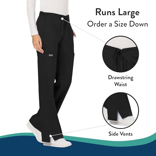 Cherokee WW Revolution Scrub Pants for Women Mid Rise Flare Pant 5 Pockets by Cherokee - Used condition - Image 3