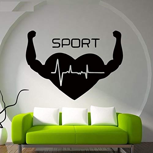 Buy ARWY® Gym Wall Stickers Sport Heart Health Fitness Gym Exercise