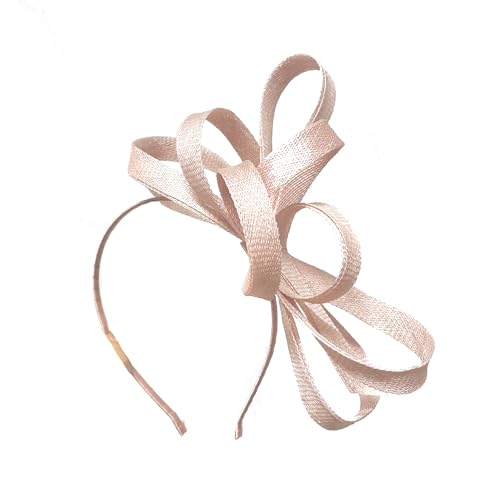 Caprilite Vegan Sinamay Fascinator Headband Wedding Hoop Ladies Day Ascot Races