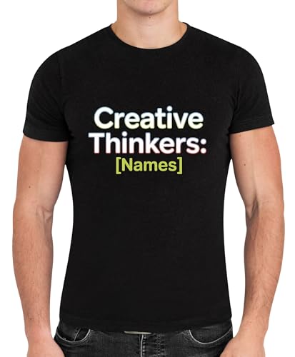 Fun Group T-Shirt with Name Team Squad Unity Aesthetic Teams Science - Creative Thinkers Black