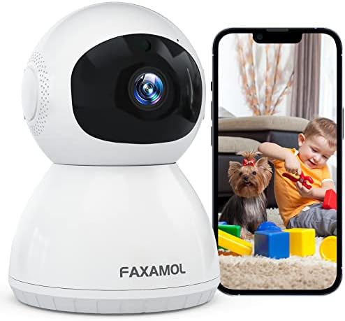 Baby Monitor with Camera and Night Vision, Home Security Camera Indoor CCTV, Pan Tilt Zoom Baby Camera Monitor, IP Camera for Baby, Elder, Pet Camera Monitor work with Alexa, Google Assistant