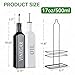 Vakoo Oil and Vinegar Dispenser Set - 17oz/500ml, Extra Thick Glass, Leak-Proof, Olive Oil Dispenser Bottle for Kitchen (White Black)