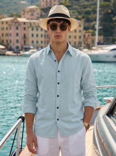 Image of NexaFlair Man's Casual | Formal | Linen| Cotton | Regular Wear Collared | Fit Shirt for Men