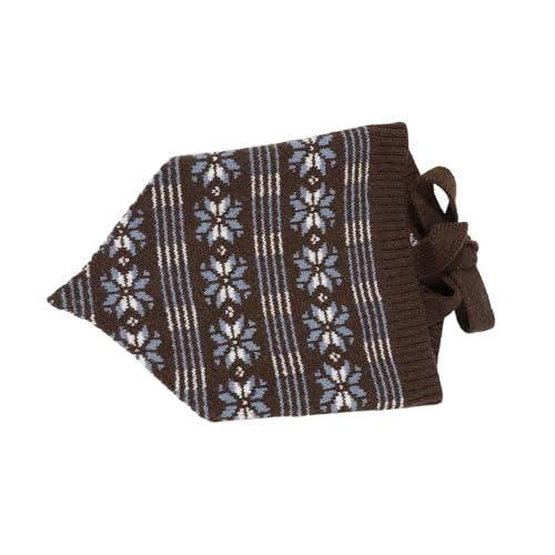 FACAILUO Elegant Winter Scarf Convertible to Headbands and Shawl Elastic Knit Snowflake Embroidery Fashion Crochet Bandanas