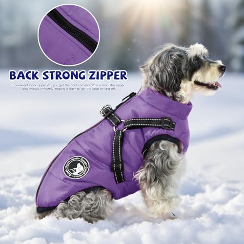 Gyuzh Dog Coat with Harness Puppy Coats Small Dog Harness Jacket Winter Waterproof Jackets for Smal Medium Large Dogs by Gyuzh - Used condition - Image 8