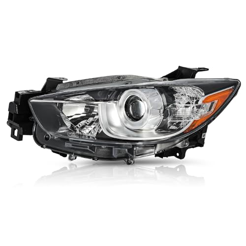 TUSDAR Headlight Assembly Replacement Fits 2013 2014 2015 2016 Mazda CX-5 Factory Halogen Projector Factory Headlamp LH Driver Side