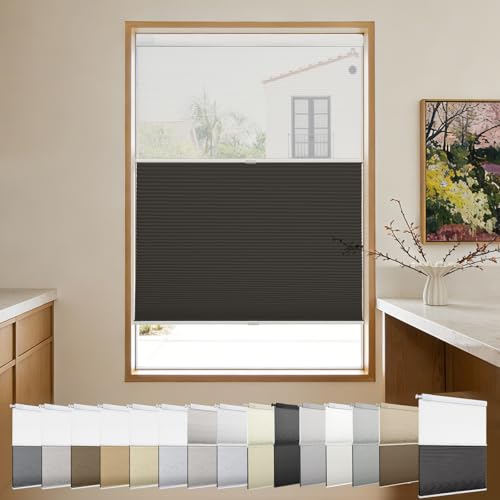 新品未使用 つっぱり式ハニカムシェード2本セット　幅約150cm✖️丈約30cm つっぱり式】ツインハニカム グラファイト ハニカムシェード