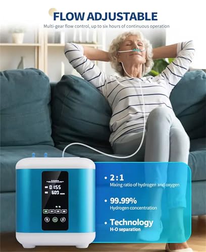 FCADFCA Hydrogen Inhalation Machine, 99.99% Purity Hydrogen Water Generator, Low Noise, PEM Electrolysis Water Technology, Brown's Gas Inhaler for Home - Image 3