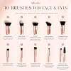 Set de brochas de maquillaje Mlemle, kit de 10 piezas para polvo/base, rubor y ojos | Incluye brochas para polvo, base, rubor, contorno, correctores y sombras de ojos 6