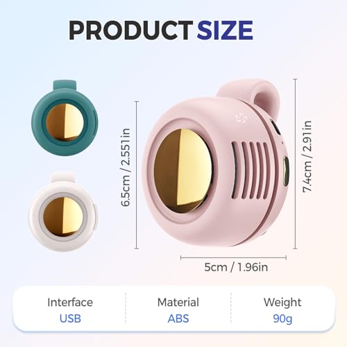 Mini ventilador con clip portátil USB multicolor para refrescarte mientras trabajas o caminas 5