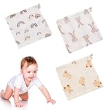 DAKLOP 3 Pcs spucktücher baby, musselin tücher baby, Moltontücher Baby...