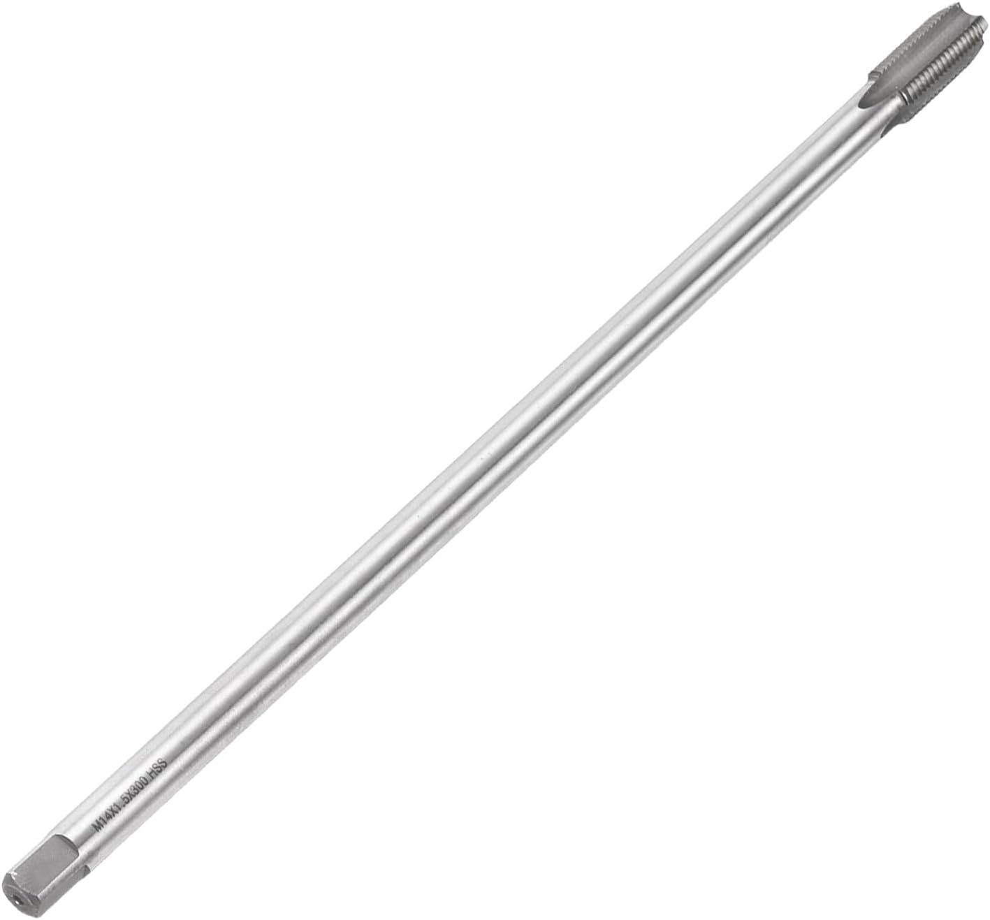 uxcell Metric Thread Tap M14 x 1.5 H2 300mm Extra Long Straight Flute Screw Thread Milling Machine Taps Threading Tapping Repair Tool