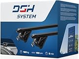 DGH System Barres de Toit transversales Barres Compatible avec Volkswagen Touran II 5T Monospace 5 Portes Depuis 2015 Max 100 kg 120 cm Acier