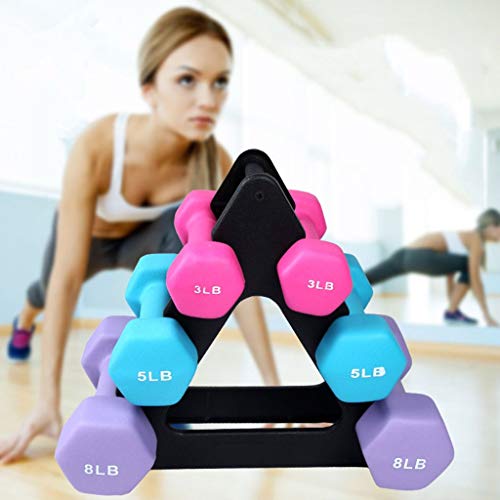 Halter Dumbbells Duurzaam Gewicht Dumbbell met Triangle Halter Beugel Fitness apparatuur onderdelen Home Sport Equipment… - Afbeelding 4