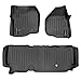 MAXLINER Floor Mats 2 Row Liner Set Black for 2012-2016 Ford F-250/F-350 Super Duty SuperCab with Raised Drivers Side Pedal