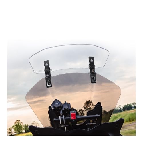 Extension pare-brise moto réglable anti-vibration à clips universels - 5