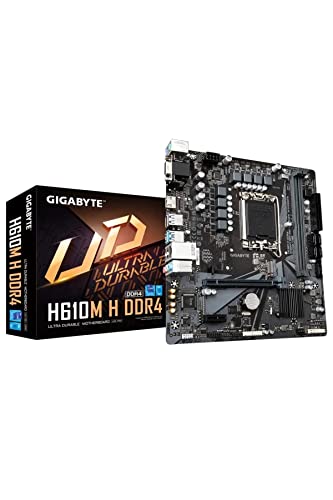 Placa Mãe Gigabyte H610M H (LGA 1700/DDR4/HDMI/D-Sub/M.2 Nvme/USB 3.2)