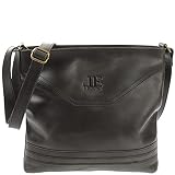 LECONI Schultertasche Damentasche Umhängetasche natur weiche Ledertasche Handtasche Damen Leder 32x28x5cm dunkelgrau LE0066-buf