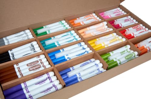 Crayola Broad Line Markers Classpack (256 Ct), Bulk School Supplies For Teachers, Kids Markers For School, Classroom Supplies