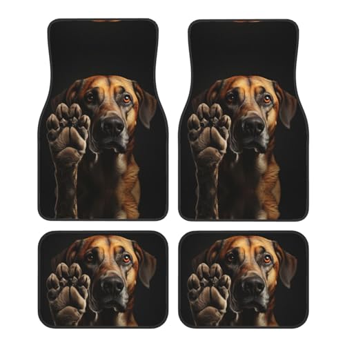 Alfombrillas de coche con estampado de huellas de perro para automóvil