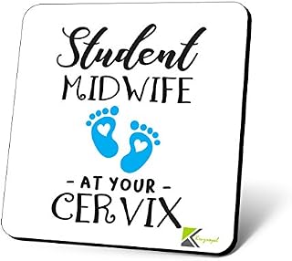 CS971 Student Midwife - at Your Cervix Novelty Funny Coffee Tea Drink Gift Glossy MDF Wooden Coaster
