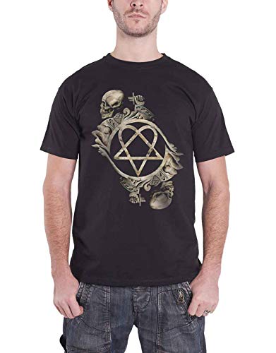 Rockoff Trade Bone Sculpture - T-Shirt Manches Courtes - Homme - Noir (Black) - X-Large