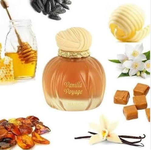 Vainilla Voyage Eau de Parfum 100 ml – Perfume Dulce de Vainilla para Mujer, Aroma Gourmand, Duradero y Elegante