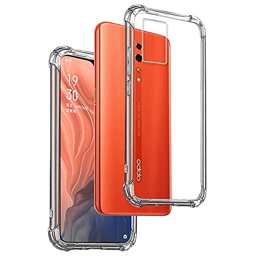 Funda Anti-Shock Gel Transparente para OPPO Reno Z 5G - A94 5G - A95 5G - F19 Pro, Ultra Fina 0,33mm, Esquinas Reforzadas, Silicona TPU de Alta Resistencia y Flexibilidad