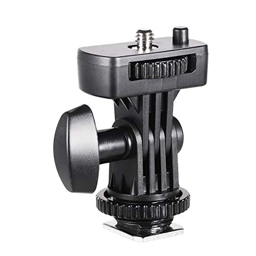 Boosty® Universal Swivel Hot Shoe Mount Adapter with 1/4" Screw for DSLR Camera Flash, LED Light, Monitor – 360° Rotation Ball Head Mount for Canon, Nikon, Sony, and More (Pack of 1)