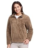Fleece de qualité supérieure : Ce sweat-shirt décontracté en polaire teddy avec col montant est en tissu doux et douillet, léger et chaud, idéal pour le temps froid.