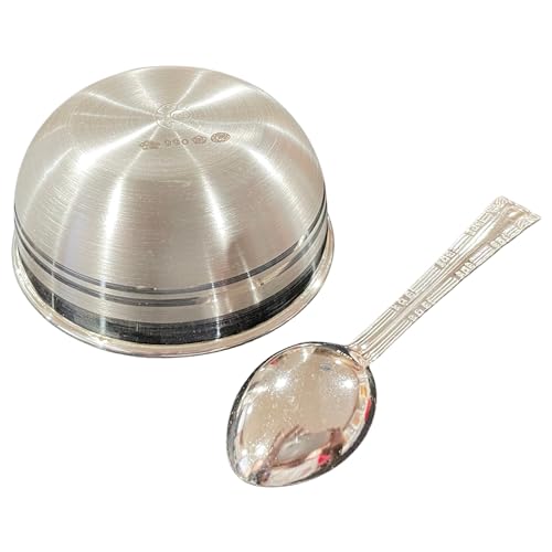 Balaji-999-Pure-Silver-Hallmarked-40-inch-Bowl-Spoon-for-YouthAdults-40-inch-Designer-Set01