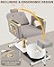 Hicomony Pedicure Chair No Plumbing with Foot Spa,360 Rotation Reclining Portable Pedicure Station,Hydraulic Adjustable,Lift Foot Spa Chair,Silla de Pedicura Profesional(Queen, Grey)