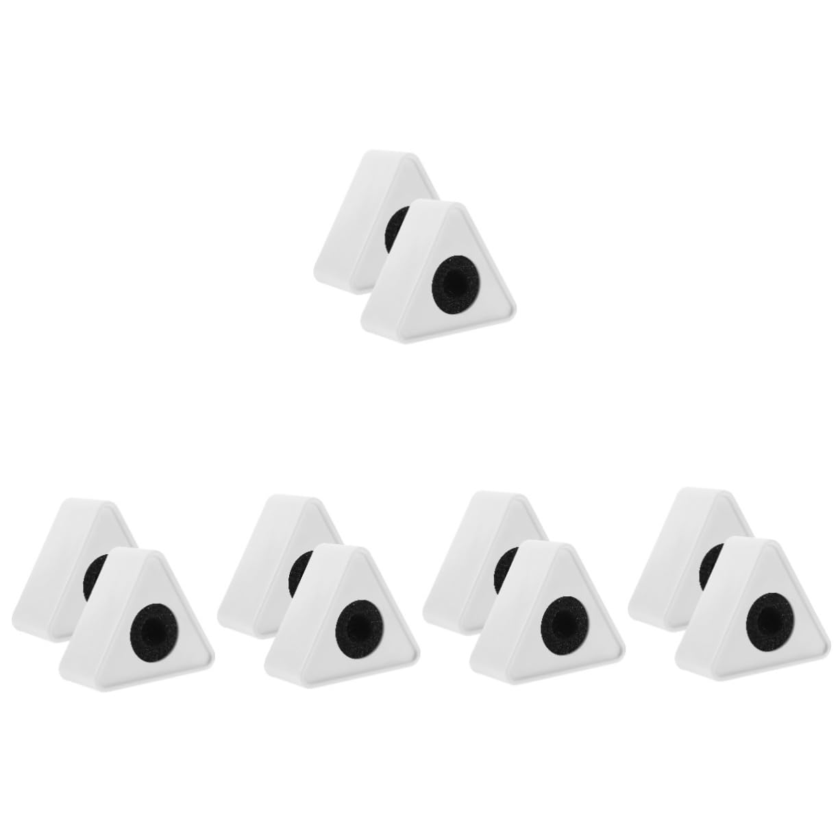 Abaodam 5 Set Di Logo Per Microfono in Abs Bandiera A Forma Di Triangolo Microfono Per Interviste Incisione O Adesivo in Pvc Scatola Da 2 Pezzi*5