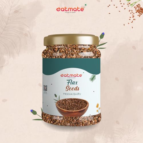 Image of Eatmate Premium Flax Seeds 250g | Raw & Natural Alsi Seeds | Rich in Protein & Dietary Fibre | High in Antioxidants & Iron | Healthy Superfood for Smoothies, Salads & Daily Nutrition