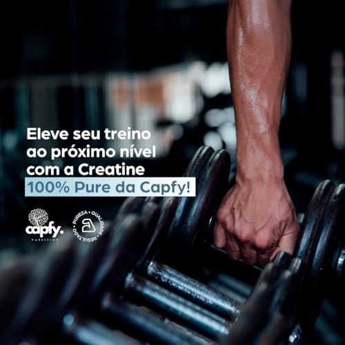 Creatina 100% Pura 300g Monohidratada Premium Capfy. Importada com Laudo de Pureza Eurofins Suplemen