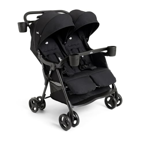 Image of Joie Baby, Rosemary Side-by-Side Double Stroller - Lightweight, Compact, and Comfortable Side-by-Side Stroller for Twins or Siblings (Shale & Thunder)