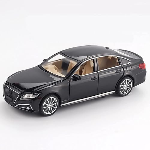 Image of DEUSON ECOM 132 Crown Toy Car for Kids Die Cast Metal Toy Car Metal Diecast Cars Sound and Light Pullback Openable Door Best Gifts Toys for Kids Pull Back, Black