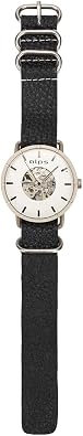 A ALPS Watch,Mens Watch,Classic Skeleton Mechanical Stainless Steel Watch with Link Bracelet,Dress Automatic Wrist Hand-Wind Watch