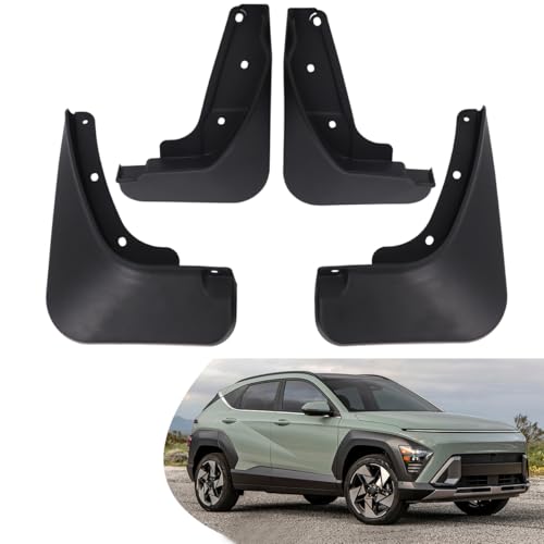 Image of Mud Flaps for Hyundai Kona 2024, Front and Rear Guard Splash, No Need to Drill Holes with Kona Accessories